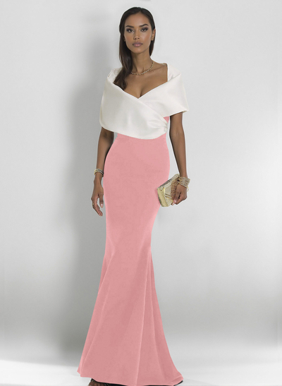 Elegant Wrap Trumpet/Mermaid Elastic Satin Mother Of The Bride Dresses