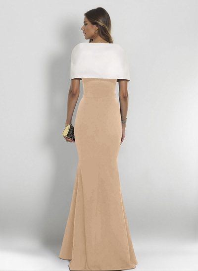 Elegant Wrap Trumpet/Mermaid Elastic Satin Mother Of The Bride Dresses