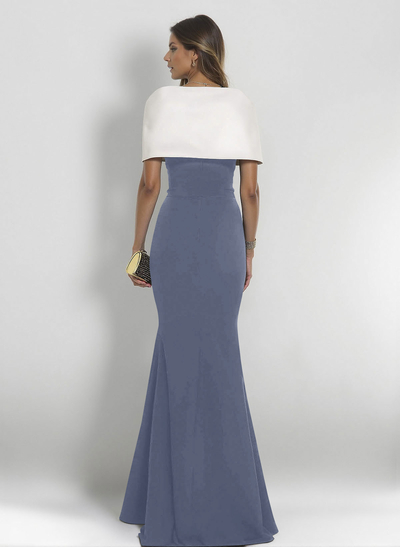 Elegant Wrap Trumpet/Mermaid Elastic Satin Mother Of The Bride Dresses