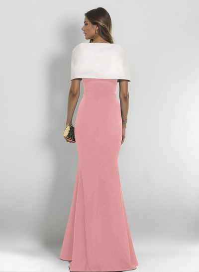 Elegant Wrap Trumpet/Mermaid Elastic Satin Mother Of The Bride Dresses