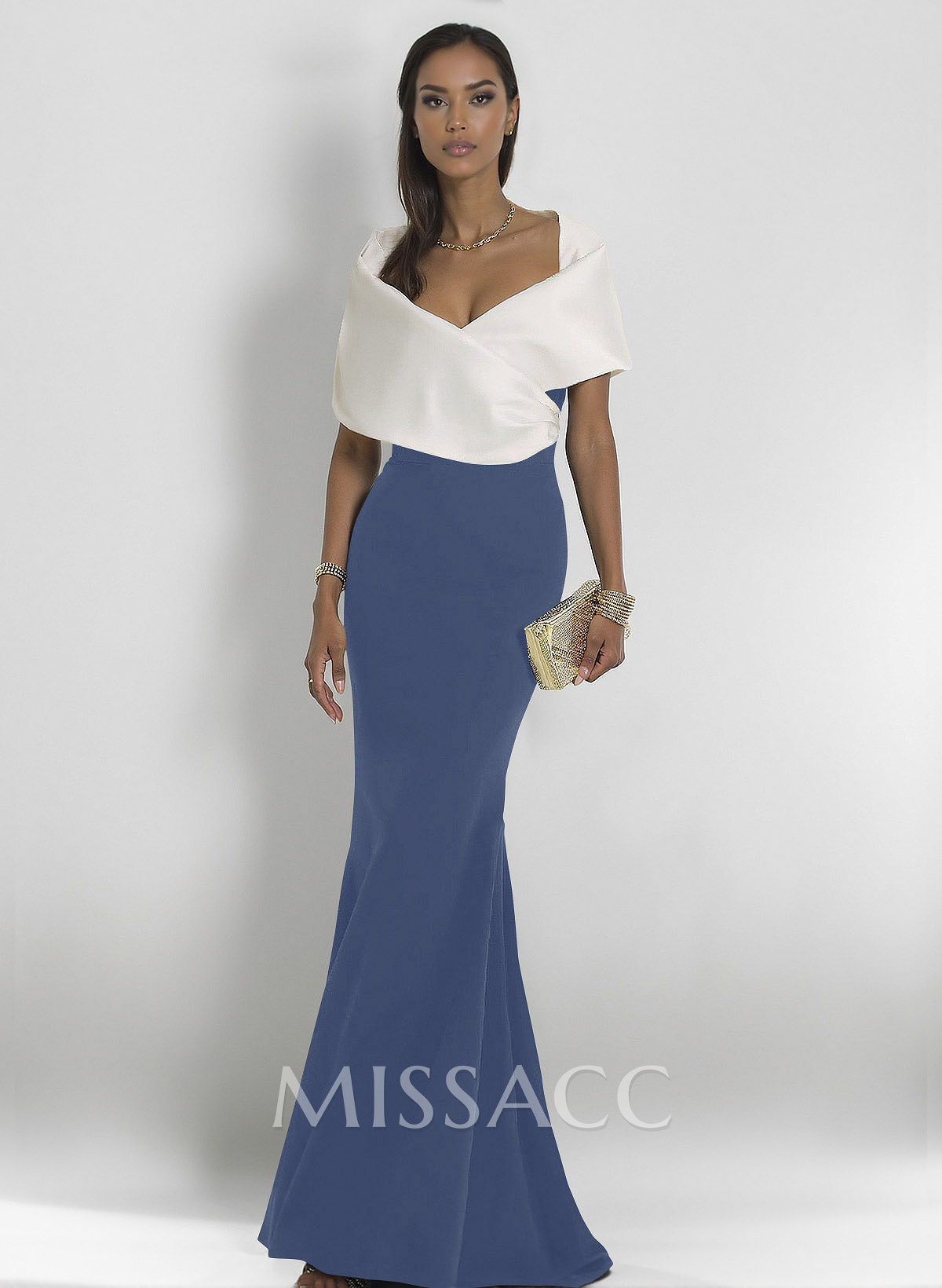 Elegant Wrap Trumpet/Mermaid Elastic Satin Mother Of The Bride Dresses