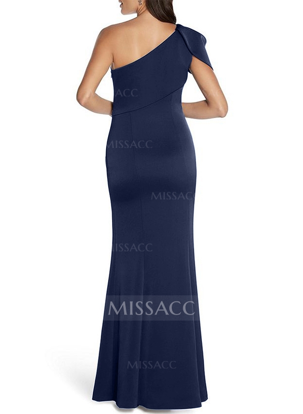 Sheath/Column One-Shoulder Sleeveless Satin Mother Of The Bride Dresses