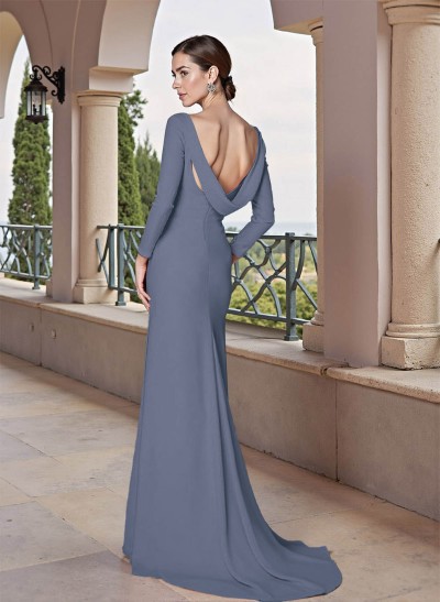 Trumpet/Mermaid Scoop Neck Elastic Satin Mother Of The Bride Dresses