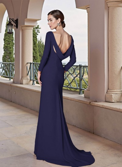 Trumpet/Mermaid Scoop Neck Elastic Satin Mother Of The Bride Dresses