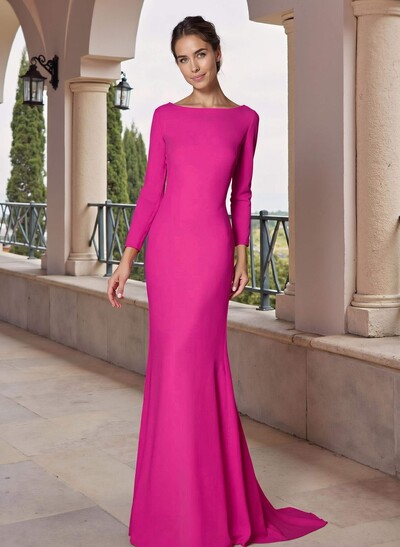 Trumpet/Mermaid Scoop Neck Elastic Satin Mother Of The Bride Dresses
