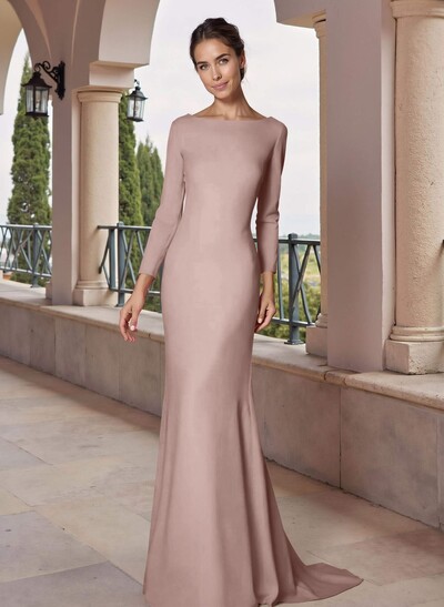 Trumpet/Mermaid Scoop Neck Elastic Satin Mother Of The Bride Dresses