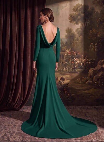Trumpet/Mermaid Scoop Neck Elastic Satin Mother Of The Bride Dresses