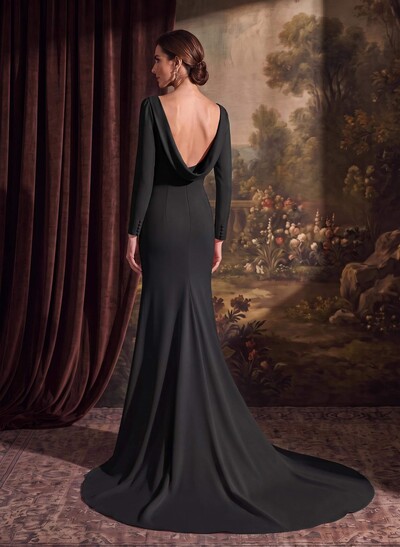 Trumpet/Mermaid Scoop Neck Elastic Satin Mother Of The Bride Dresses