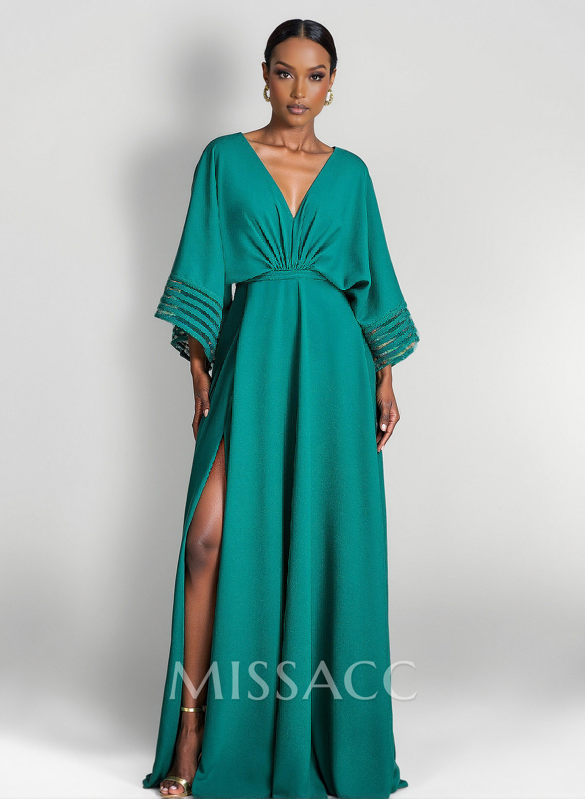 V-Neck Elastic Satin A-Line Wrap Mother Of The Bride Dresses V-Neck Elastic Satin A-Line Wrap Mother Of The Bride Dresses
