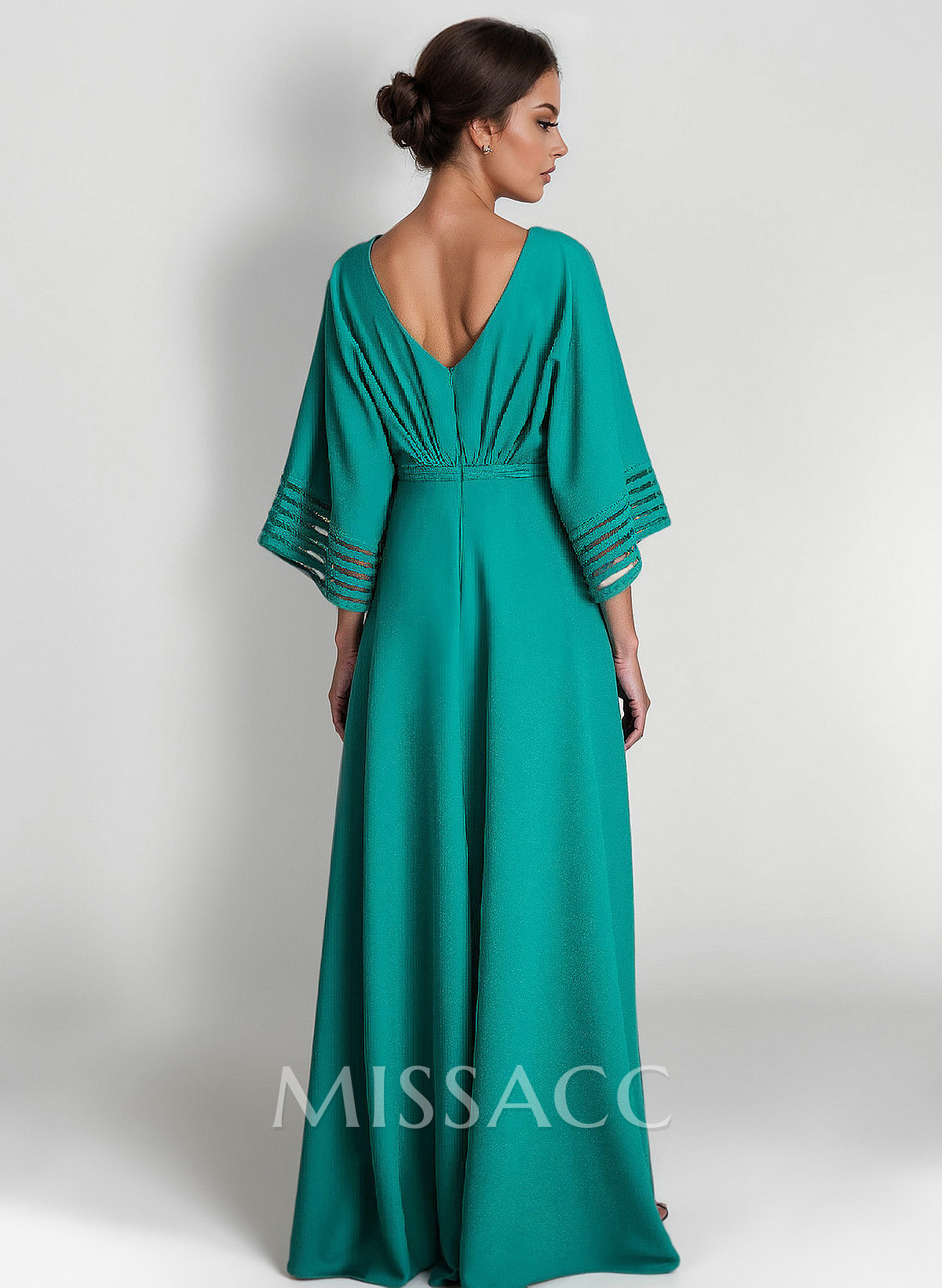 V-Neck Elastic Satin A-Line Wrap Mother Of The Bride Dresses V-Neck Elastic Satin A-Line Wrap Mother Of The Bride Dresses