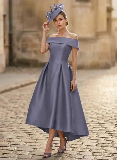 t length formal dresses ZAPAKA Women Black Tie Dress A Line Boat Neck Satin Sleevess Tea Dress, Black+White / US4 Polyester Details Women's V Neck Chiffon Mother
