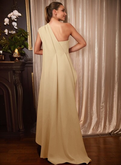 One-Shoulder Sleeveless Floor-Length Prom Dresses