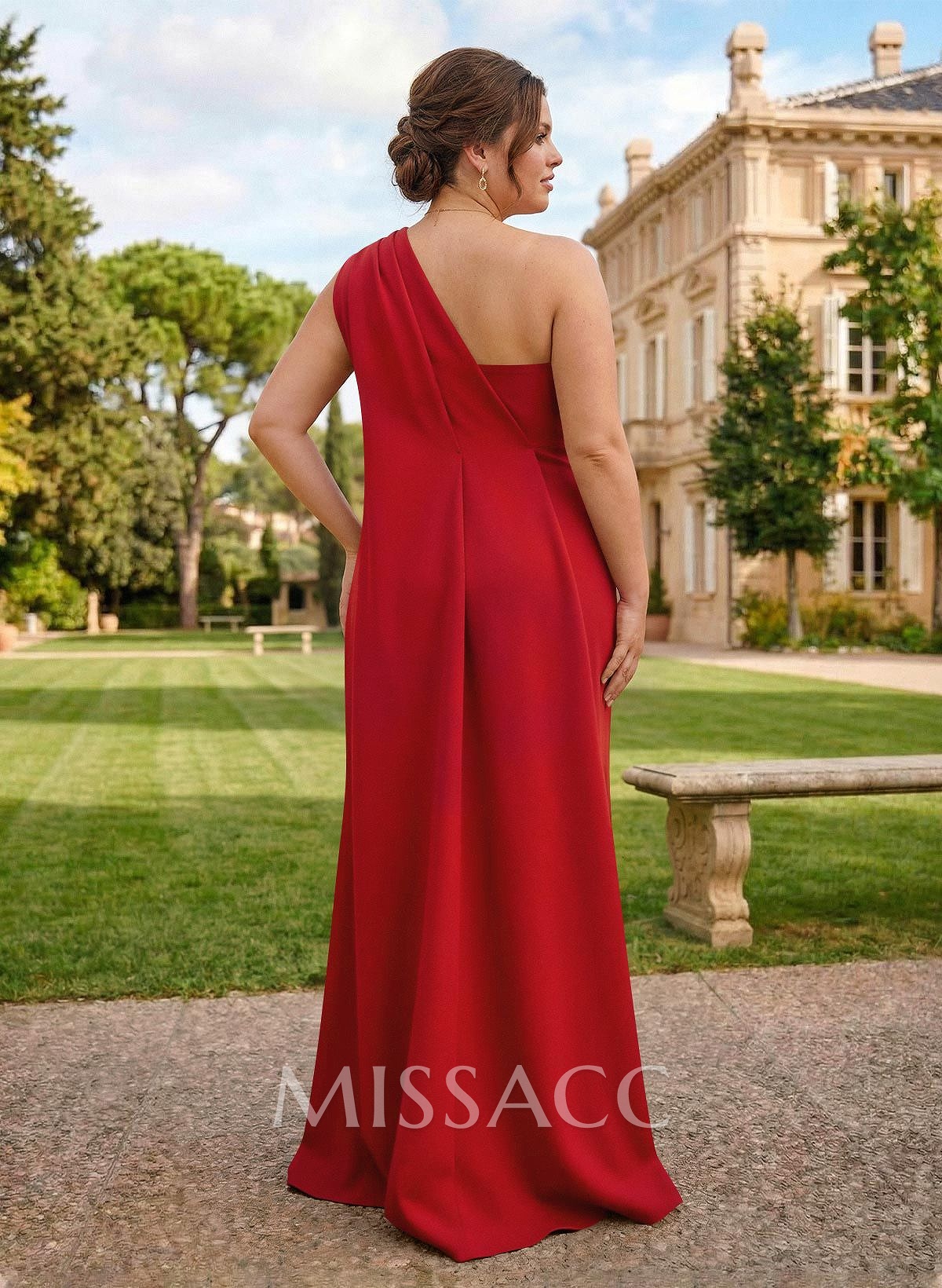 One-Shoulder Sleeveless Floor-Length Prom Dresses