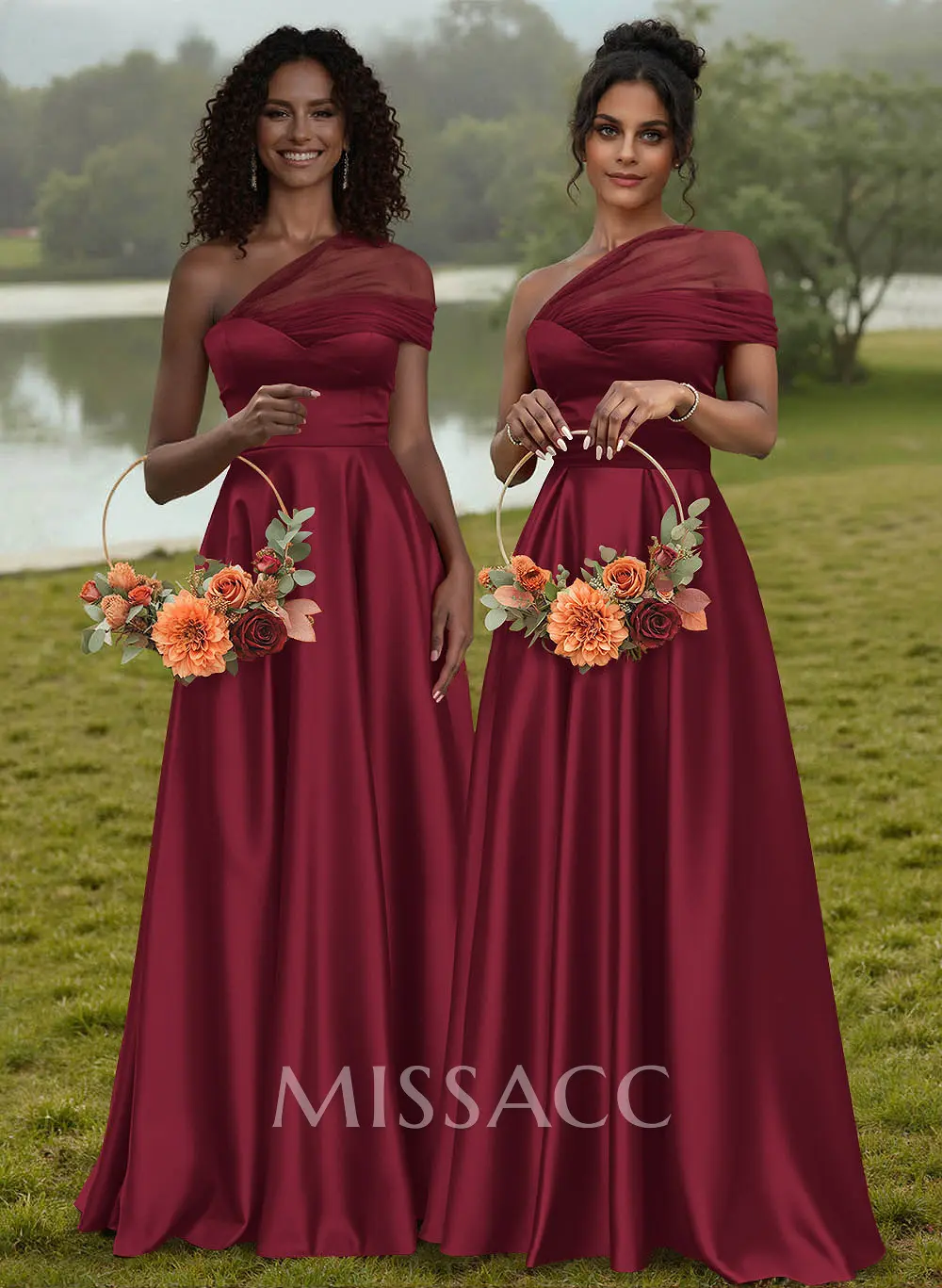 yonkers bridesmaid dresses Unique Semi Sheer Illusion One-Shoulder Satin Azazie A-Line/Princess Scoop Neck Prom Dresses with Sequins while the maxi skirt Size:Plus Size