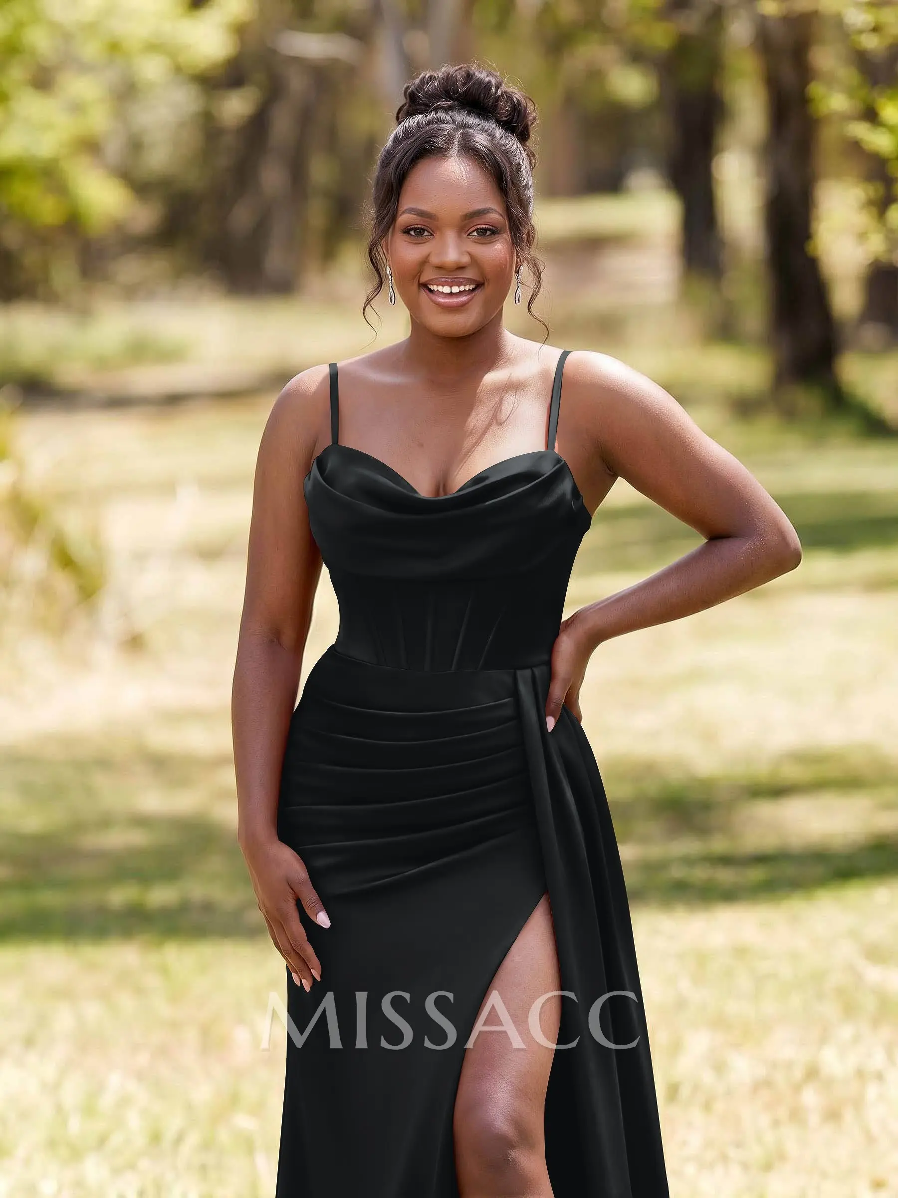 black bridesmaid dress corset Women's Black Corset Detail Bardot Bridesmaid Dress