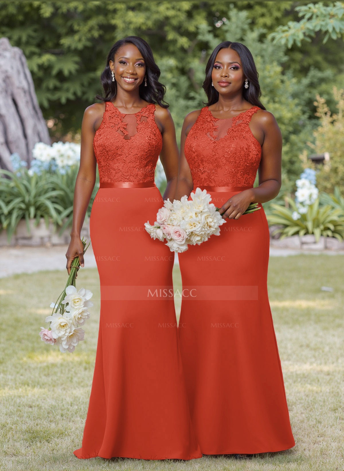 Exquisite Illusion Neck Cutout On The Back Elastic Satin