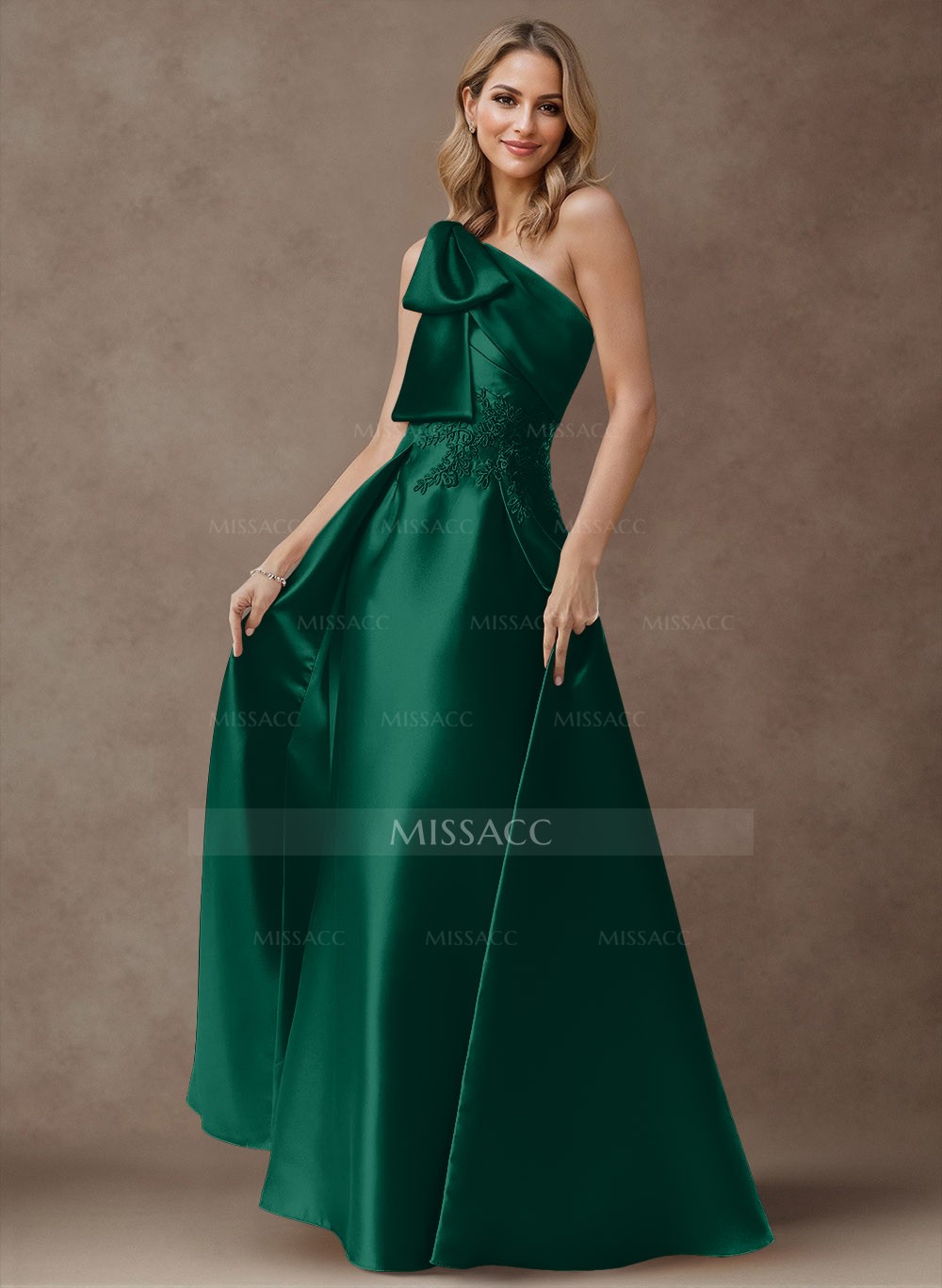 ワンピース DUAL VI EW TaffetaShoulderConsciousDress Luxe Charmeuse One-Shoulder Dress | David's Bridal