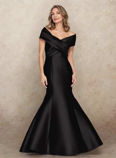 Classy Trumpet/Mermaid Detachable Sleeves Off-The-Shoulder Mother Of The Bride Dresses