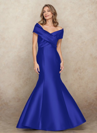 Classy Trumpet/Mermaid Detachable Sleeves Off-The-Shoulder Mother Of The Bride Dresses