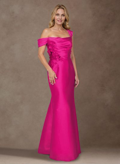 Elegant Detachable Straps Trumpet/Mermaid Mother Of The Bride Dresses With Floral Applique