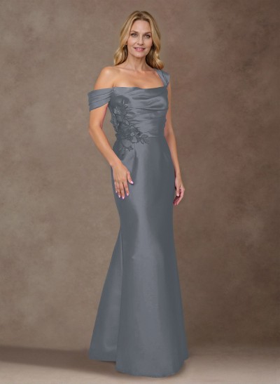 Elegant Detachable Straps Trumpet/Mermaid Mother Of The Bride Dresses With Floral Applique