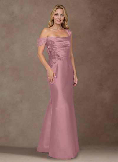 Elegant Detachable Straps Trumpet/Mermaid Mother Of The Bride Dresses With Floral Applique