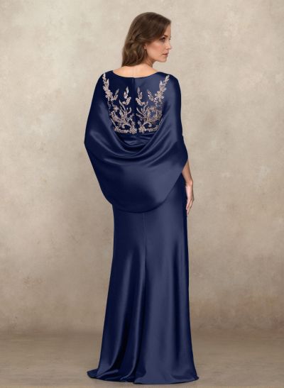 Sophisticated Ruched Scoop Neck Mother Of The Bride Dresses With Lace