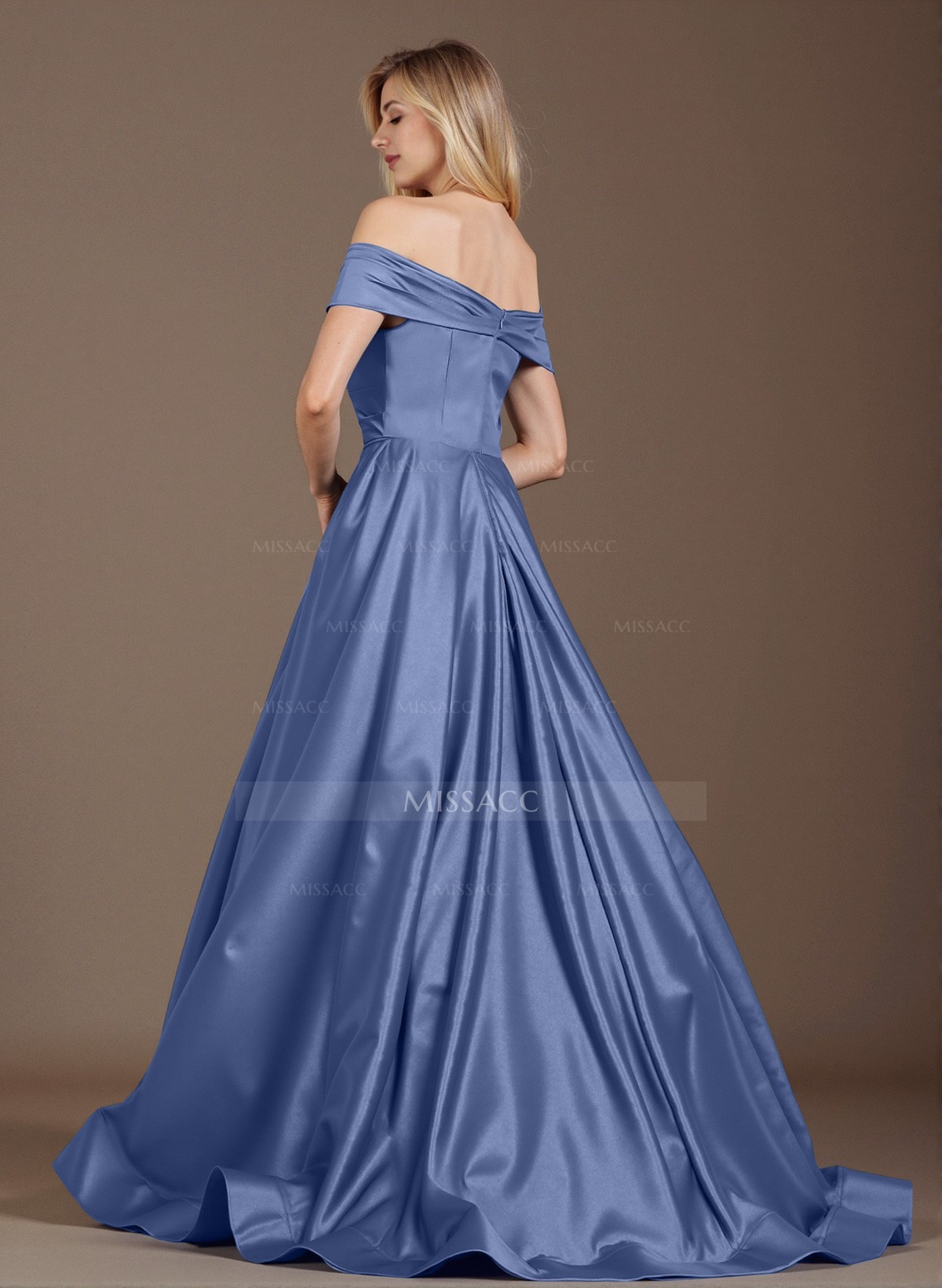 Elegant A-Line Asymmetrical Cap Sleeves Satin Mother Of The Bride Dresses