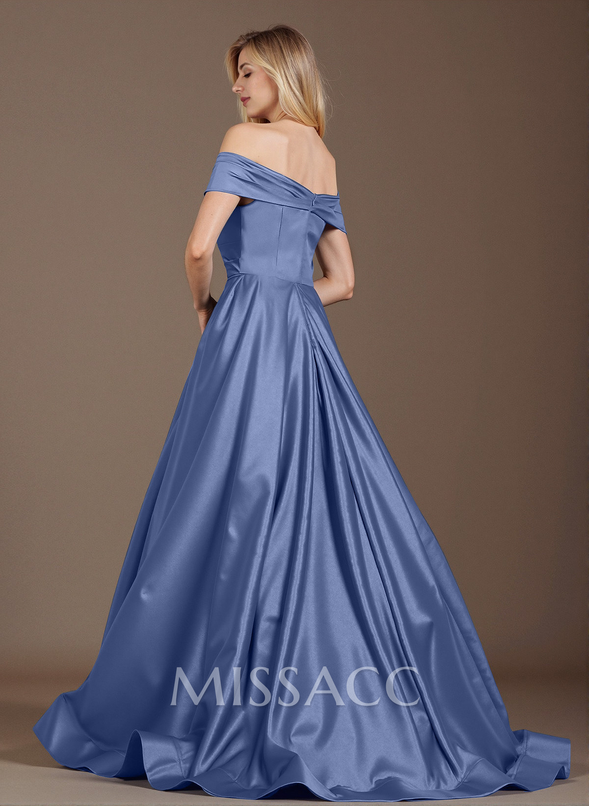 Elegant A-Line Asymmetrical Cap Sleeves Satin Mother Of The Bride Dresses