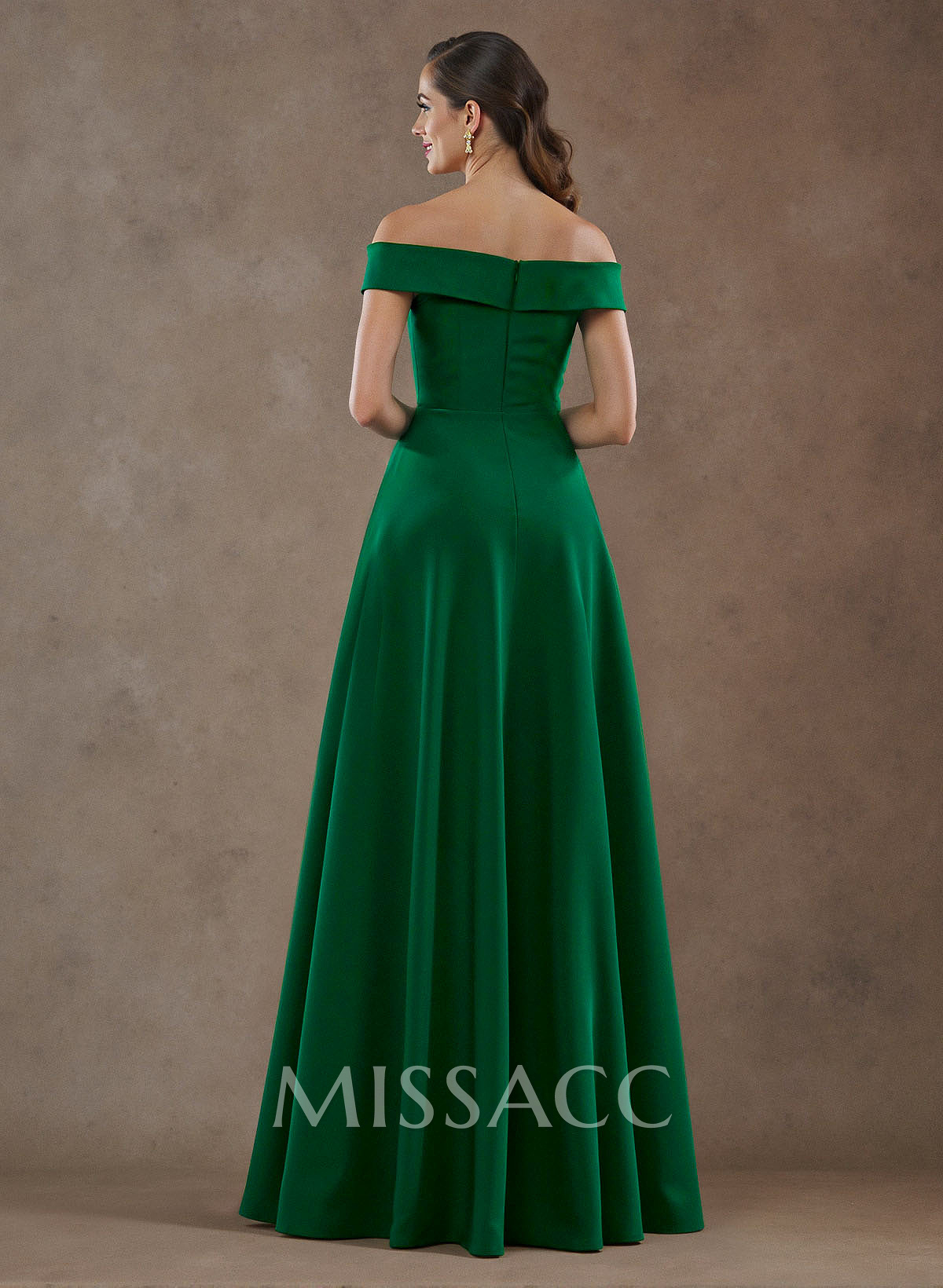Exquisite Off-The-Shoulder Satin Mother Of The Bride Dresses With Floral Applique