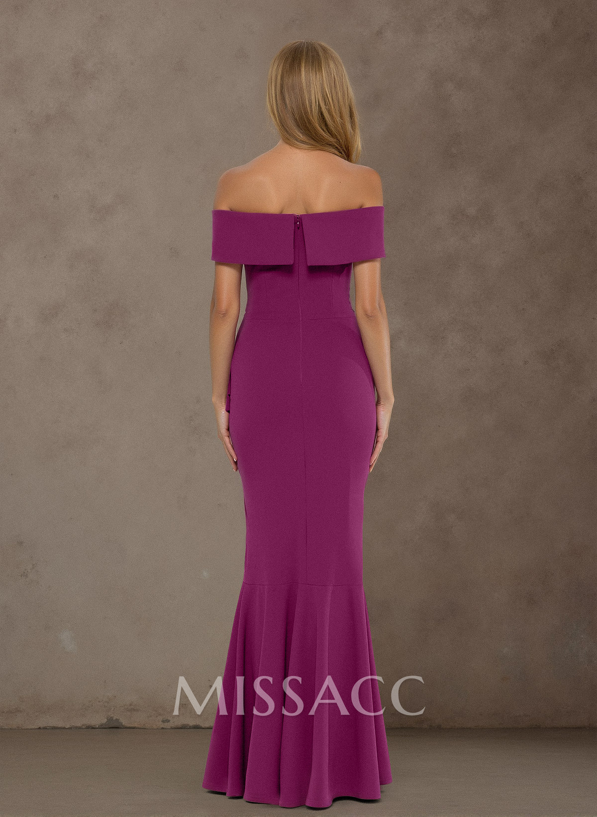 Modest Off-The-Shoulder Cascading Ruffles Elastic Satin Mother Of The Bride Dresses