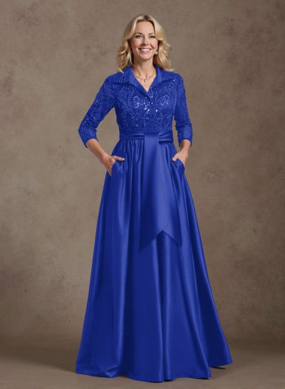 Unique A-Line V-Neck Mother Of The Bride Dresses With Pockets/Sequins