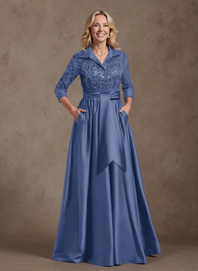 Unique A-Line V-Neck Mother Of The Bride Dresses With Pockets/Sequins