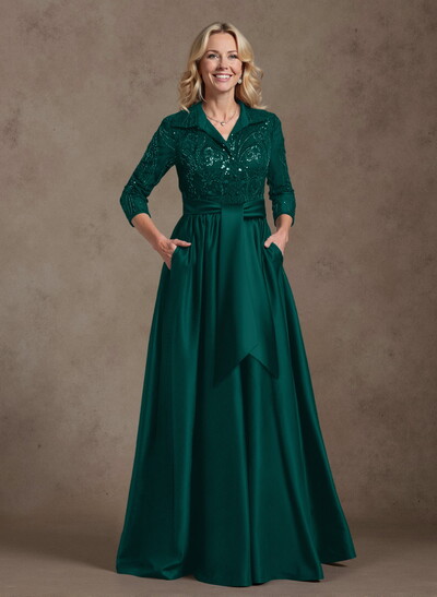 Unique A-Line V-Neck Mother Of The Bride Dresses With Pockets/Sequins