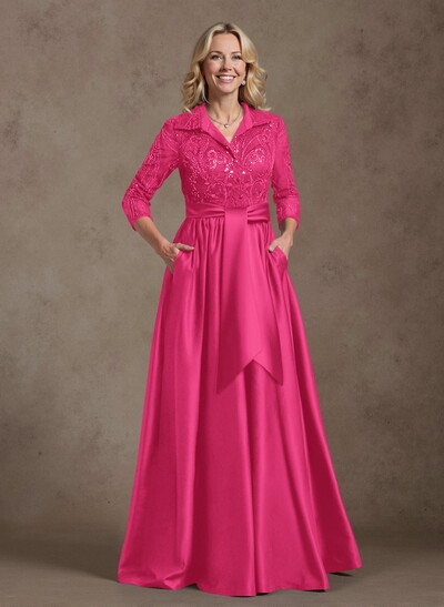 Unique A-Line V-Neck Mother Of The Bride Dresses With Pockets/Sequins