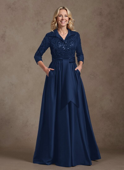 Unique A-Line V-Neck Mother Of The Bride Dresses With Pockets/Sequins