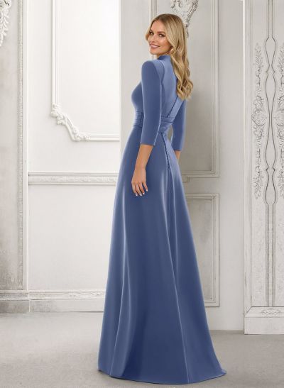 Modest Jumpsuit/Pantsuit Cowl Neck Elastic Satin Mother Of The Bride Dresses