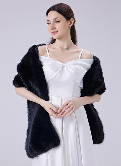 Faux Fur Special Occasion Shawl