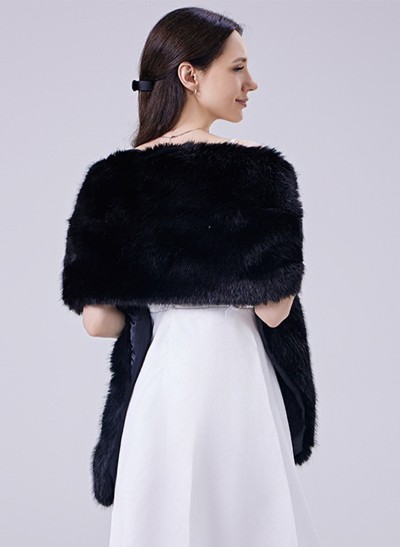 Faux Fur Special Occasion Shawl