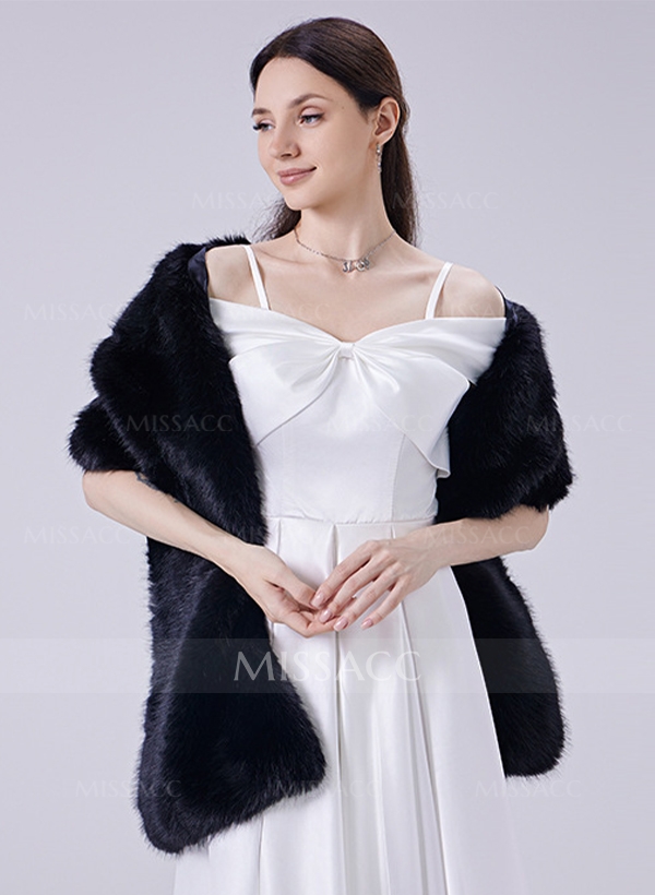 Faux Fur Special Occasion Shawl