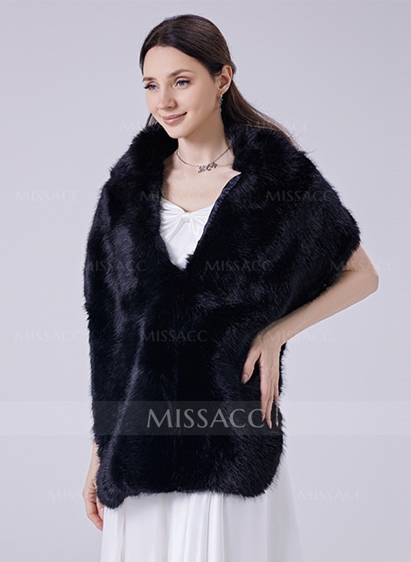 Faux Fur Special Occasion Shawl