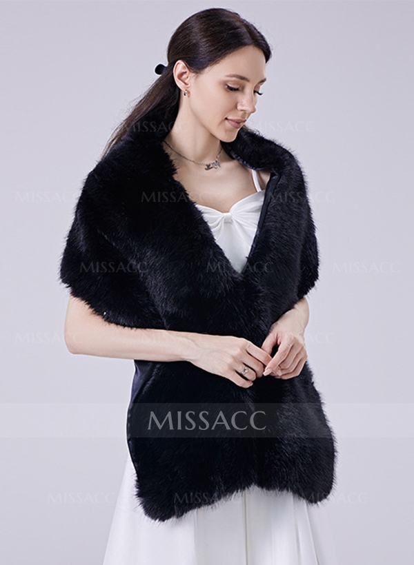 Faux Fur Special Occasion Shawl