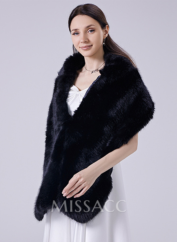 Faux Fur Special Occasion Shawl