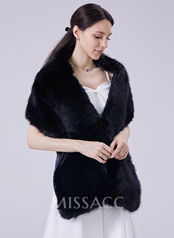Faux Fur Special Occasion Shawl