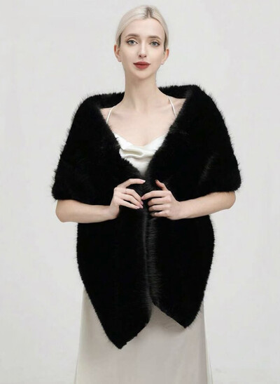 Faux Fur Special Occasion Shawl