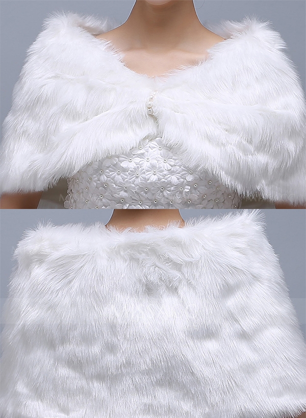 Faux Fur Bridal Wedding Shawl