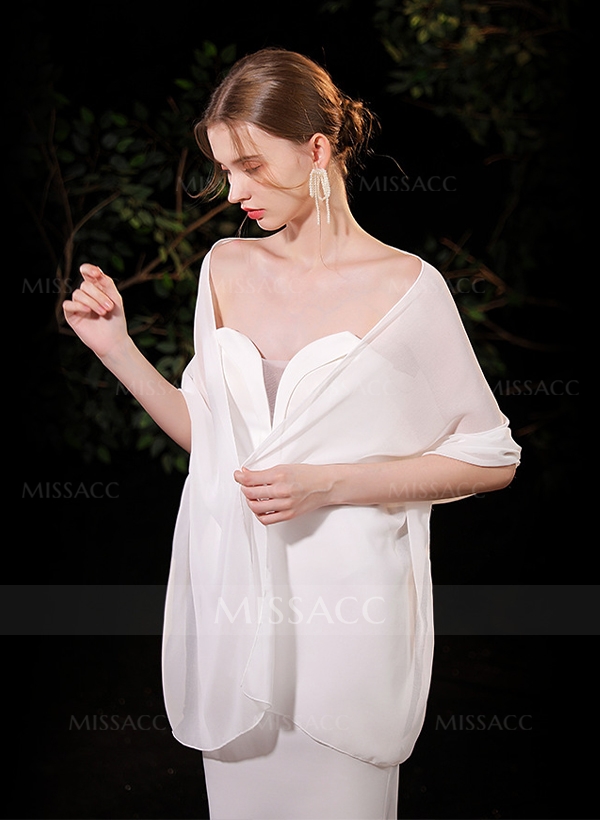 Chiffon Special Occasion Bride Wedding Shawl