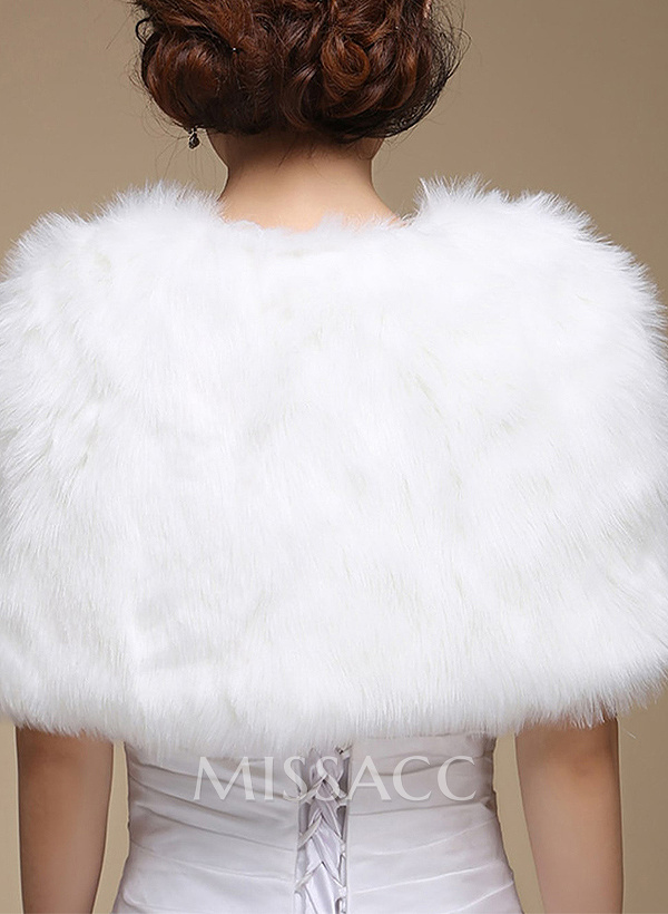 Faux Fur Bridal Wedding Shawl