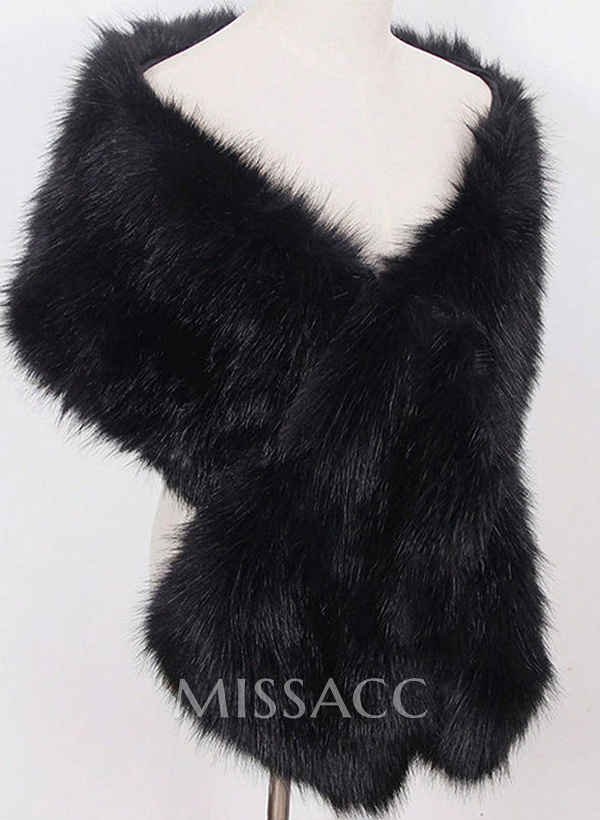 Faux Fur Special Occasion Shawl