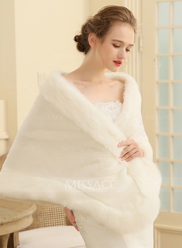 Faux Fur Bridal Wedding Shawl